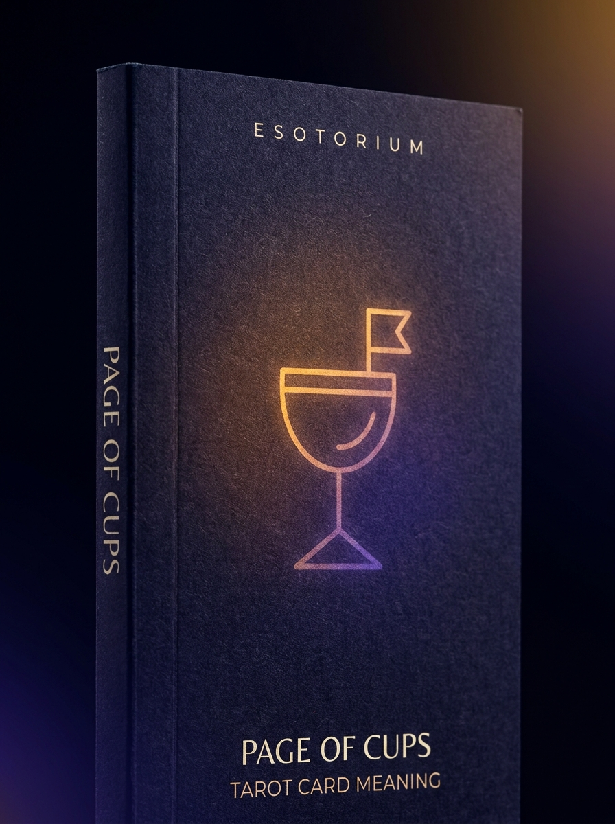 Page of Cups — Tarot Card Meaning (Upright & Reversed) — Esotorium cover v4