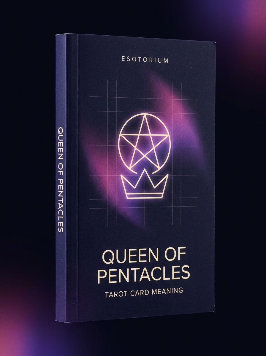 Queen of Pentacles — Tarot Card Meaning (Upright & Reversed) — Esotorium cover v4