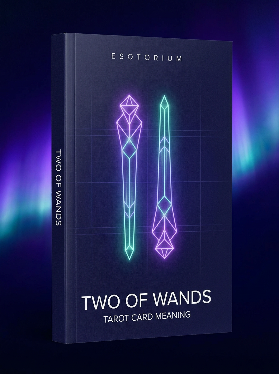 Two of Wands — Tarot Card Meaning (Upright & Reversed) — Esotorium cover v4