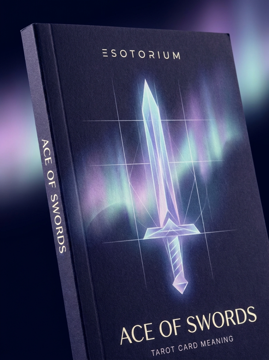 Ace of Swords — Tarot Card Meaning (Upright & Reversed) — Esotorium cover v4