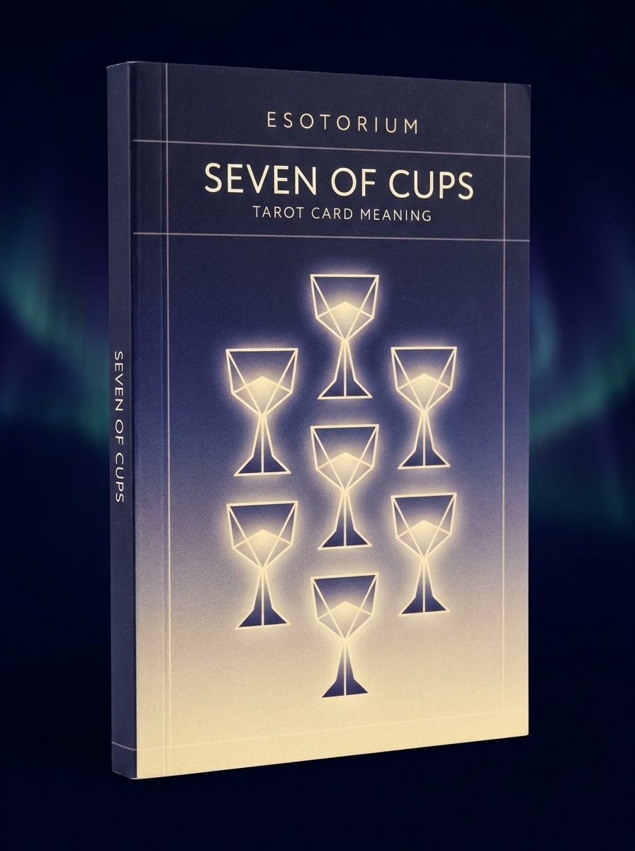Seven of Cups — Tarot Card Meaning (Upright & Reversed) — Esotorium cover v4