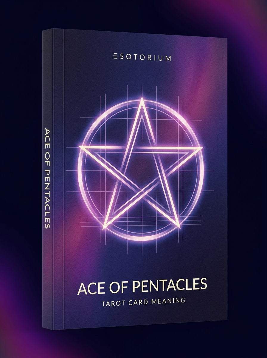 Ace of Pentacles — Tarot Card Meaning (Upright & Reversed) — Esotorium cover v4