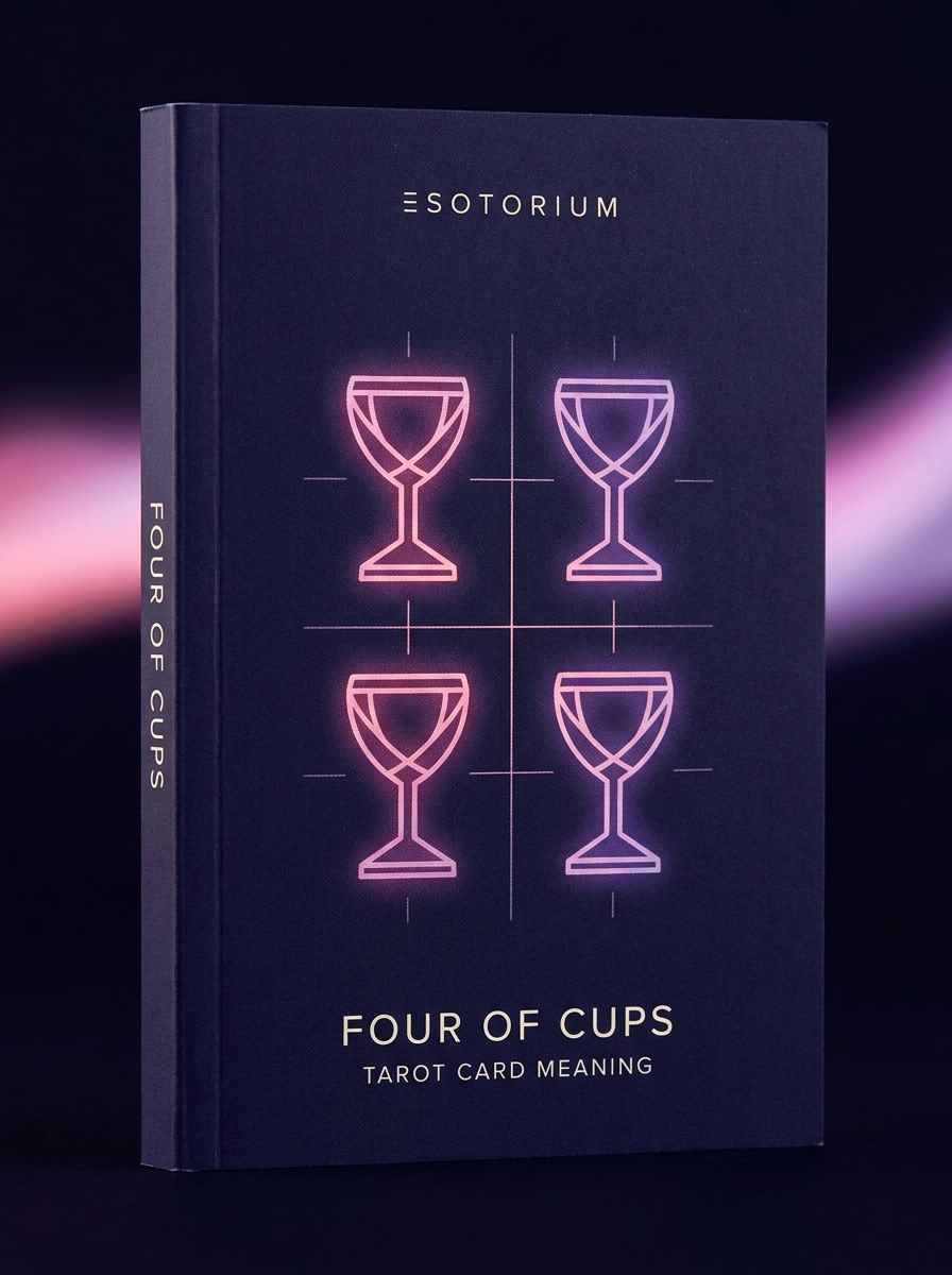 Four of Cups — Tarot Card Meaning (Upright & Reversed) — Esotorium cover v4