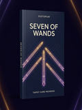 Seven of Wands — Tarot Card Meaning (Upright & Reversed) — Esotorium cover v4