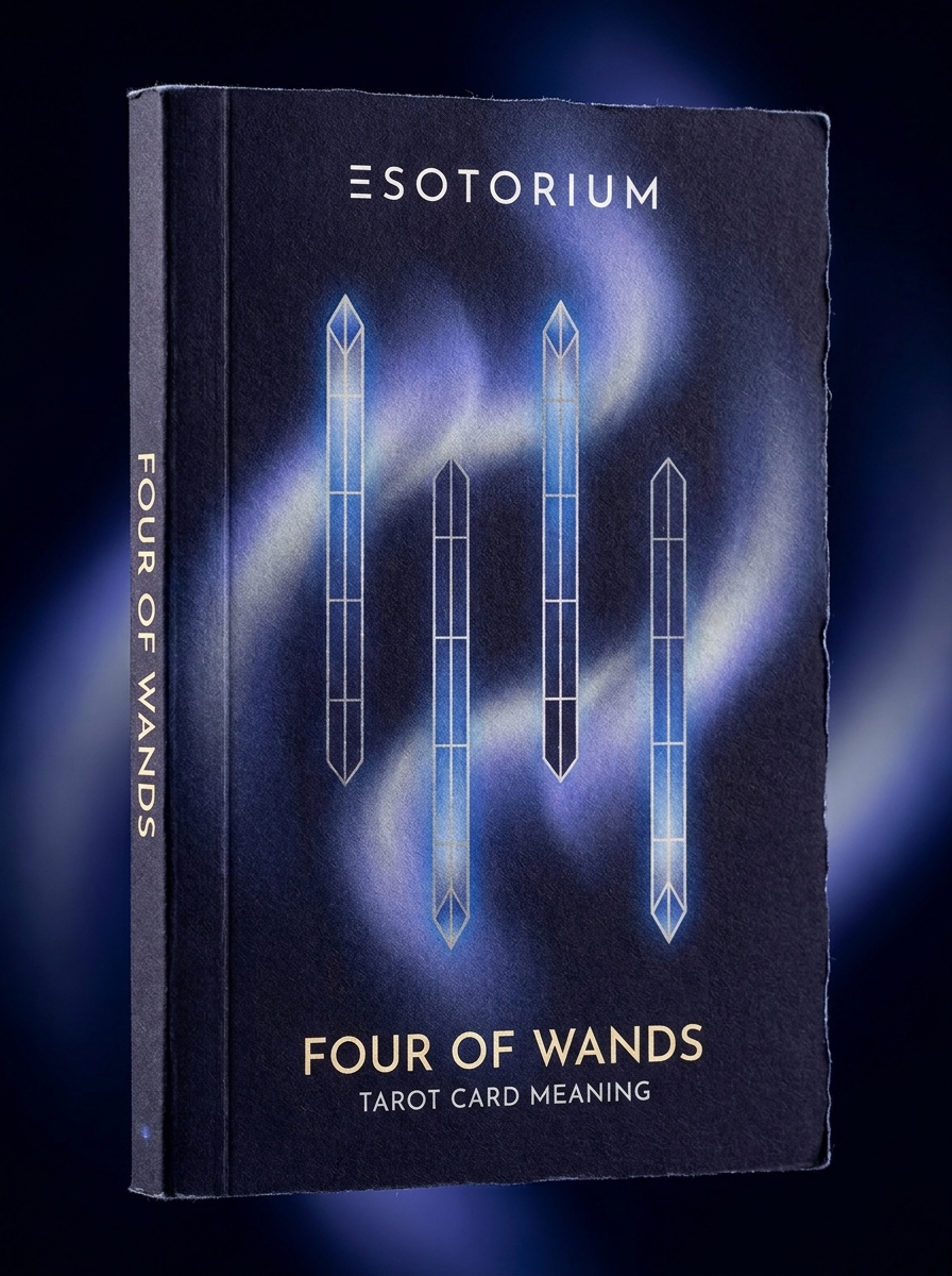Four of Wands — Tarot Card Meaning (Upright & Reversed) — Esotorium cover v4
