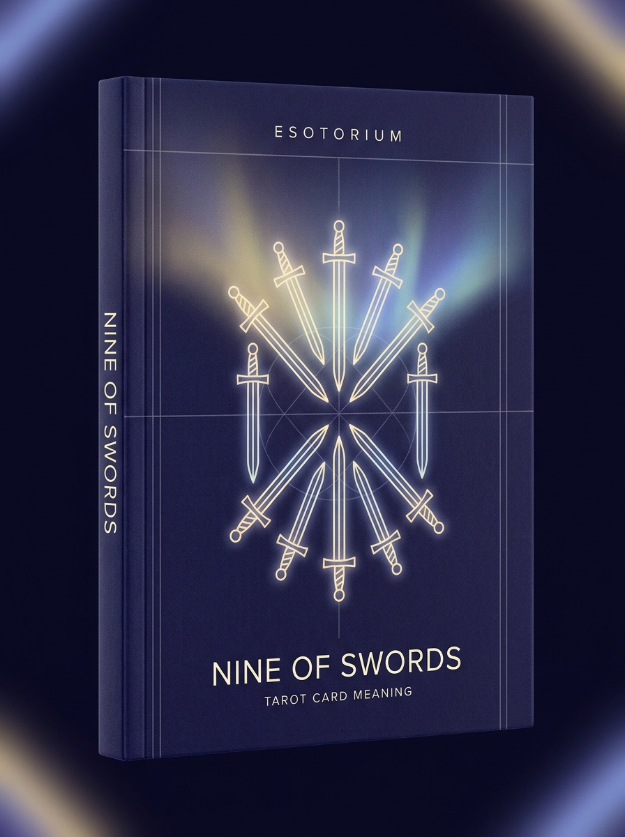 Nine of Swords — Tarot Card Meaning (Upright & Reversed) — Esotorium cover v4