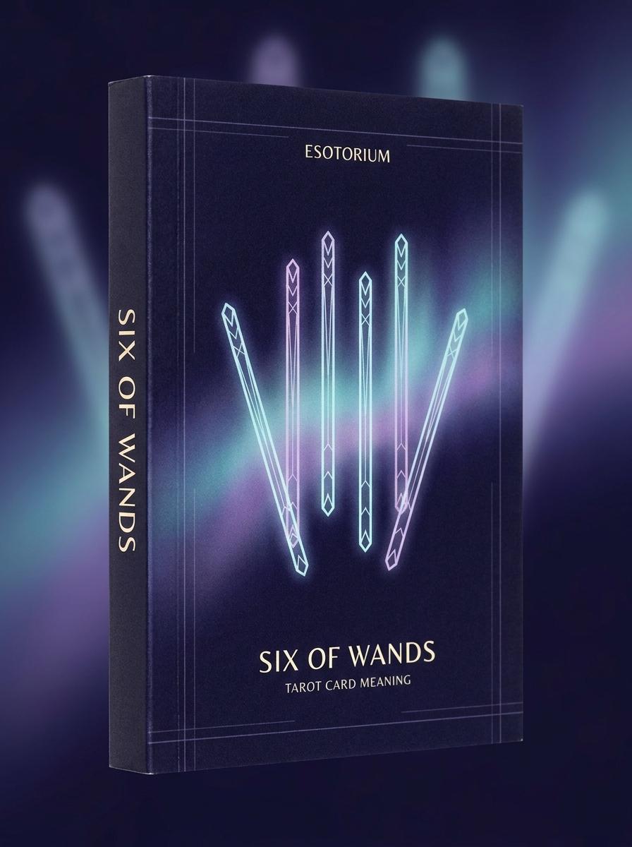 Six of Wands — Tarot Card Meaning (Upright & Reversed) — Esotorium cover v4
