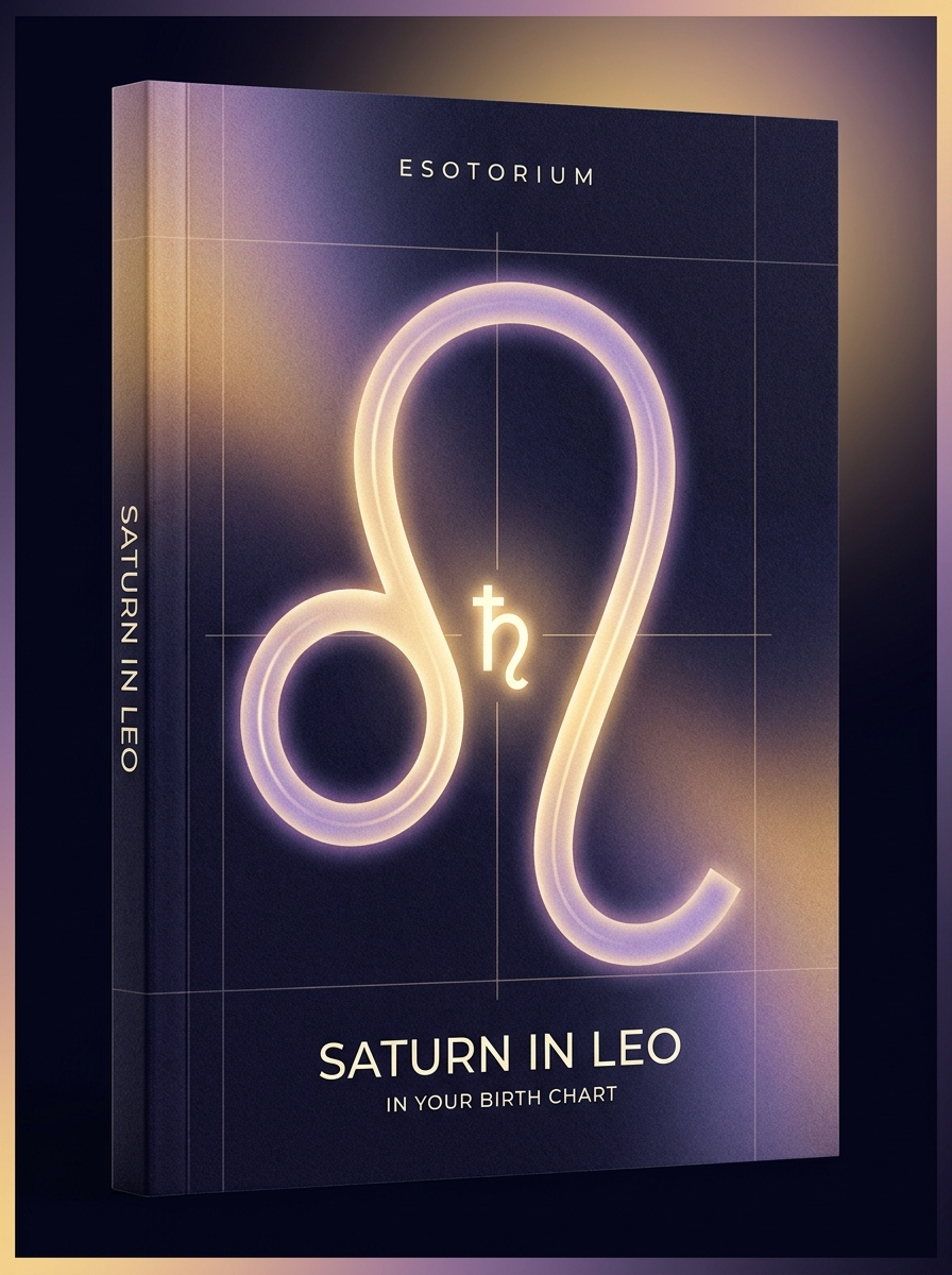 Saturn in Leo — Meaning in Your Birth Chart — Esotorium cover v4