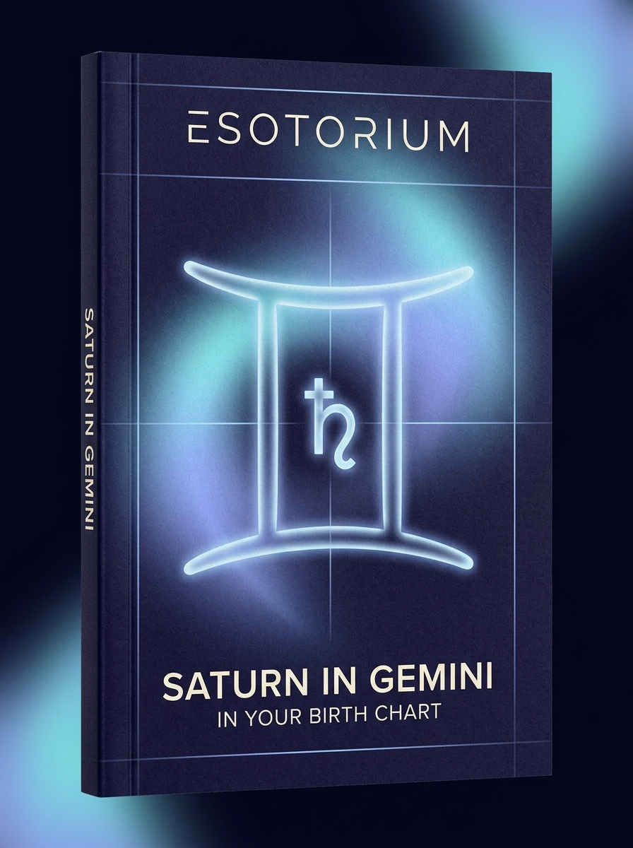 Saturn in Gemini — Meaning in Your Birth Chart — Esotorium cover v4