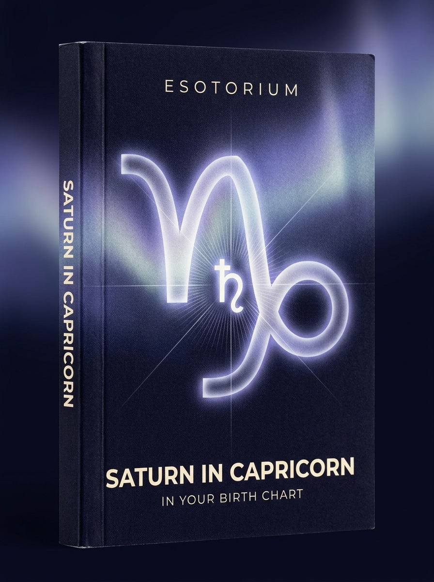 Saturn in Capricorn — Meaning in Your Birth Chart — Esotorium cover v4