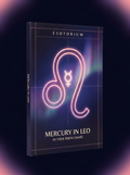 Mercury in Leo — Meaning in Your Birth Chart — Esotorium cover v4