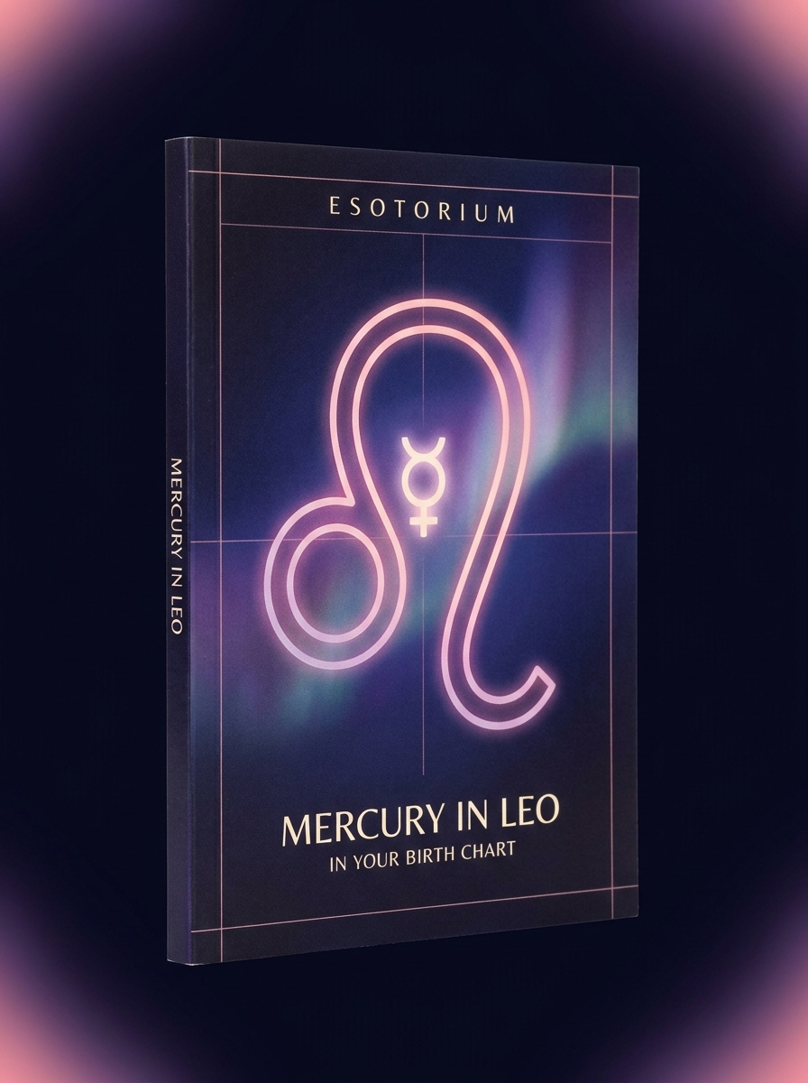 Mercury in Leo — Meaning in Your Birth Chart — Esotorium cover v4