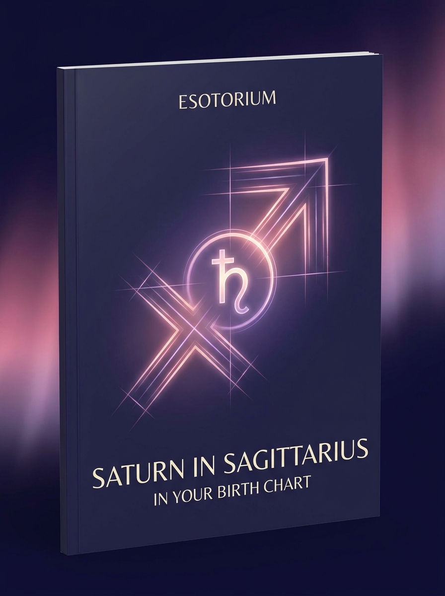 Saturn in Sagittarius — Meaning in Your Birth Chart — Esotorium cover v4