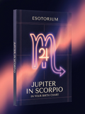 Jupiter in Scorpio — Meaning in Your Birth Chart — Esotorium cover v4