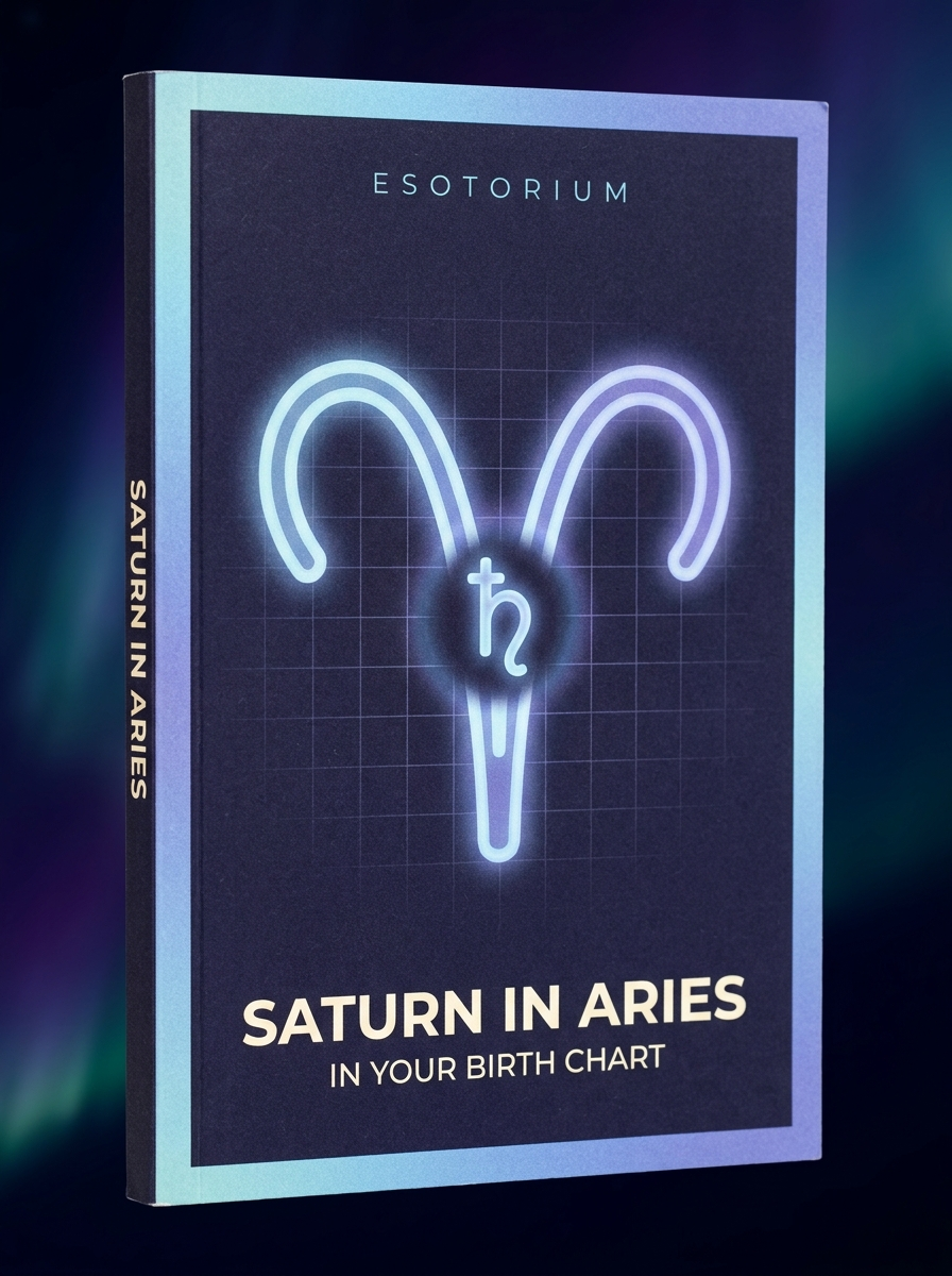 Saturn in Aries — Meaning in Your Birth Chart — Esotorium cover v4