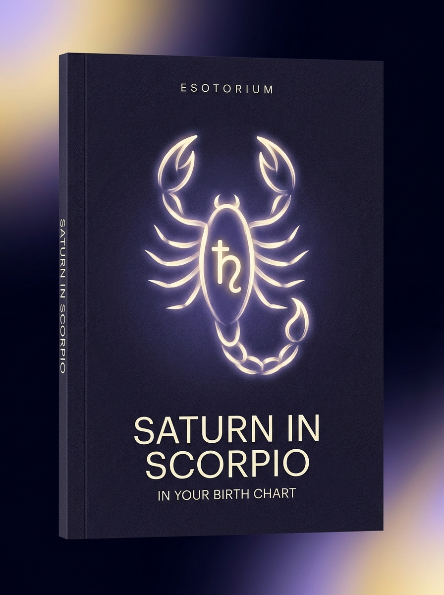 Saturn in Scorpio — Meaning in Your Birth Chart — Esotorium cover v4