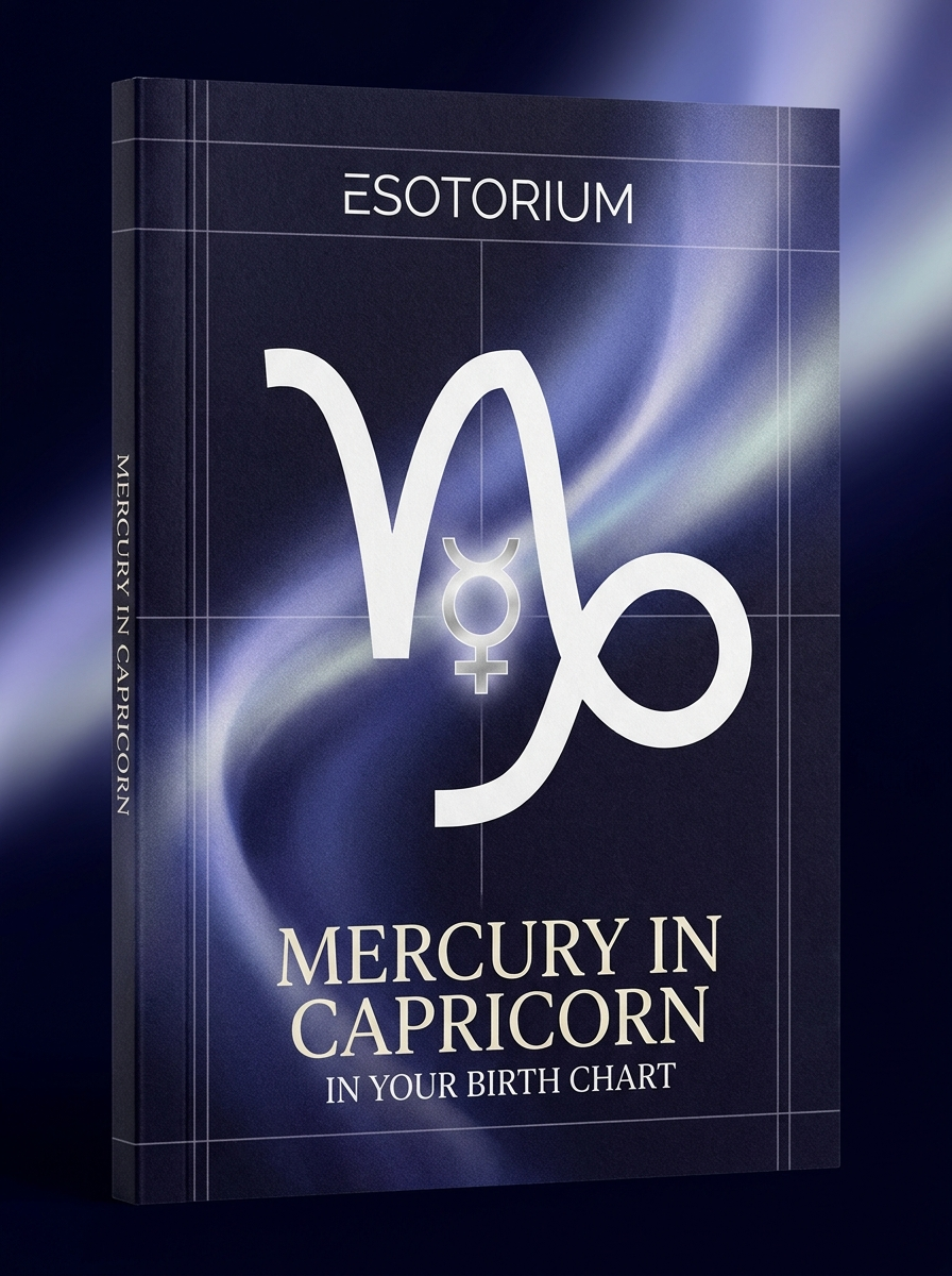 Mercury in Capricorn — Meaning in Your Birth Chart — Esotorium cover v4