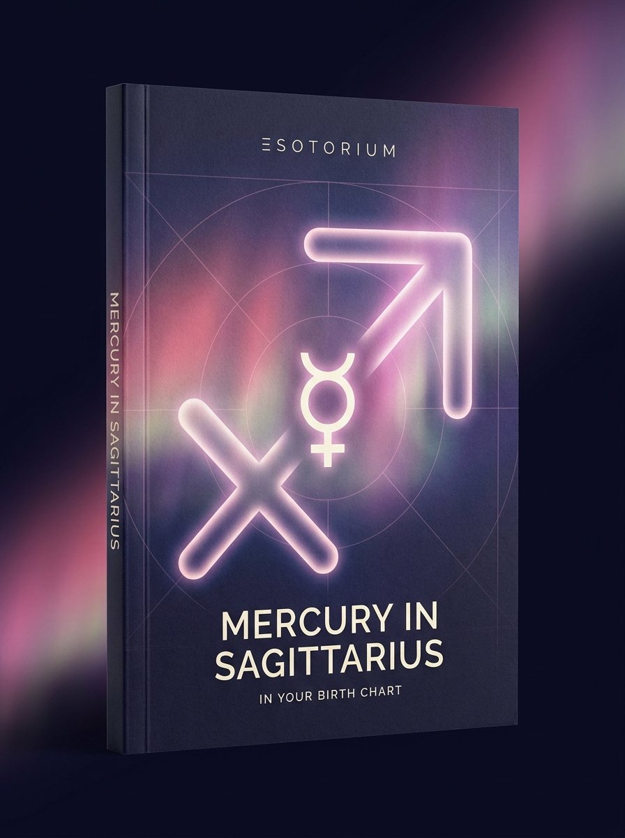 Mercury in Sagittarius — Meaning in Your Birth Chart — Esotorium cover v4