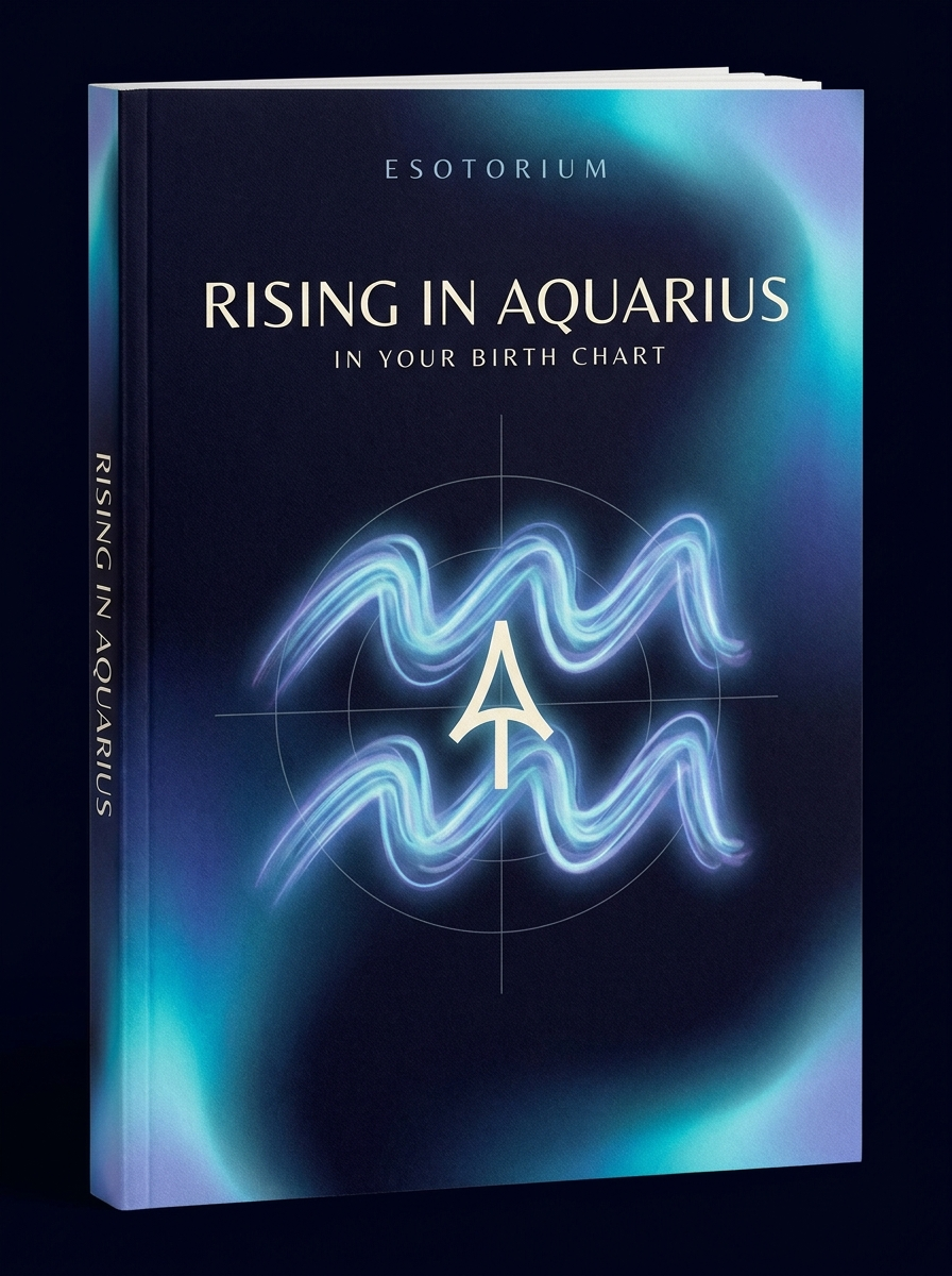 Rising in Aquarius — Meaning in Your Birth Chart — Esotorium cover v4