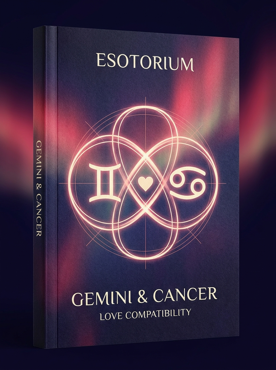 Gemini and Cancer Compatibility — Love, Sex & Friendship — Esotorium cover v4