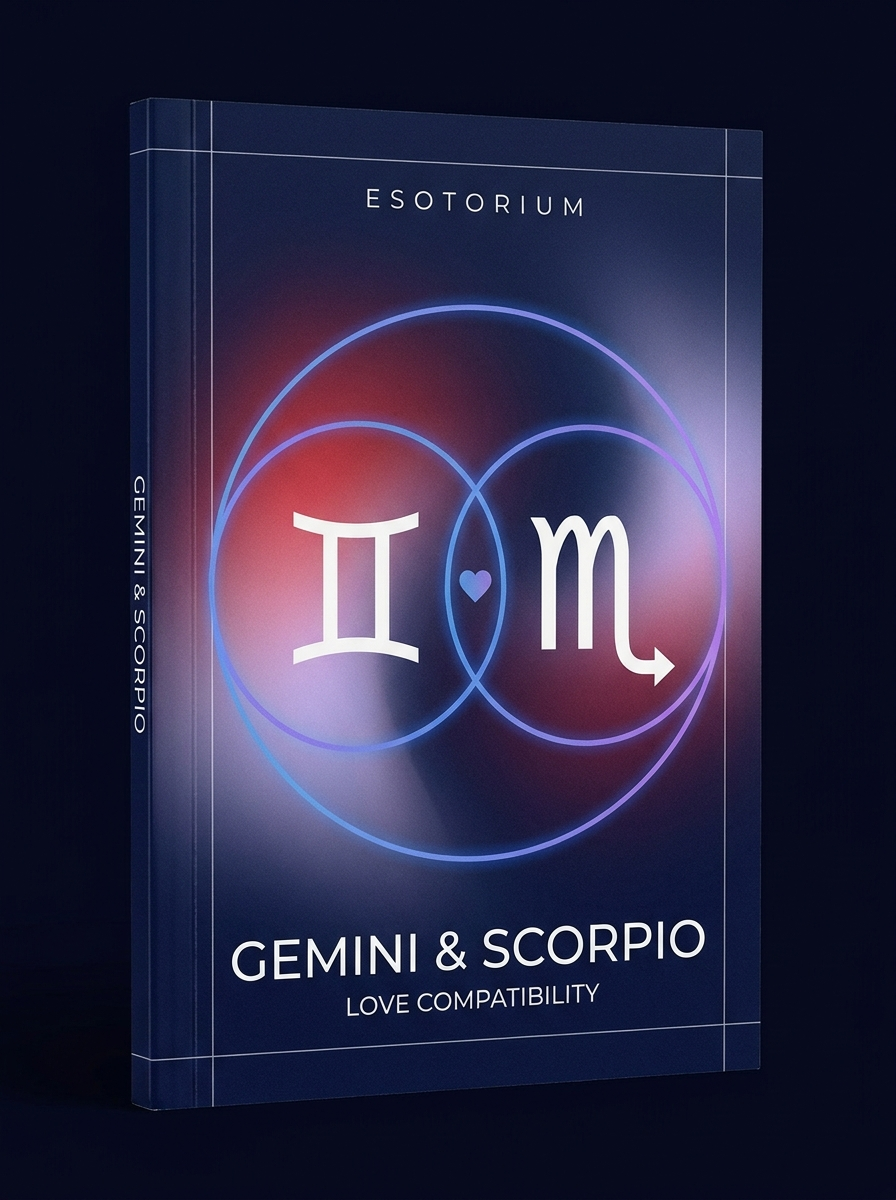 Gemini and Scorpio Compatibility — Love, Sex & Friendship — Esotorium cover v4