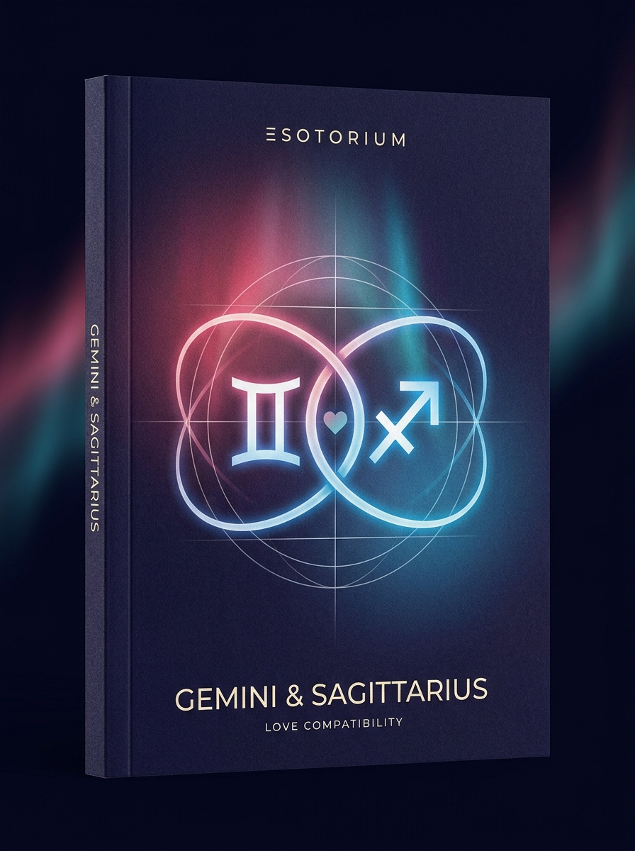 Gemini and Sagittarius Compatibility — Love, Sex & Friendship — Esotorium cover v4