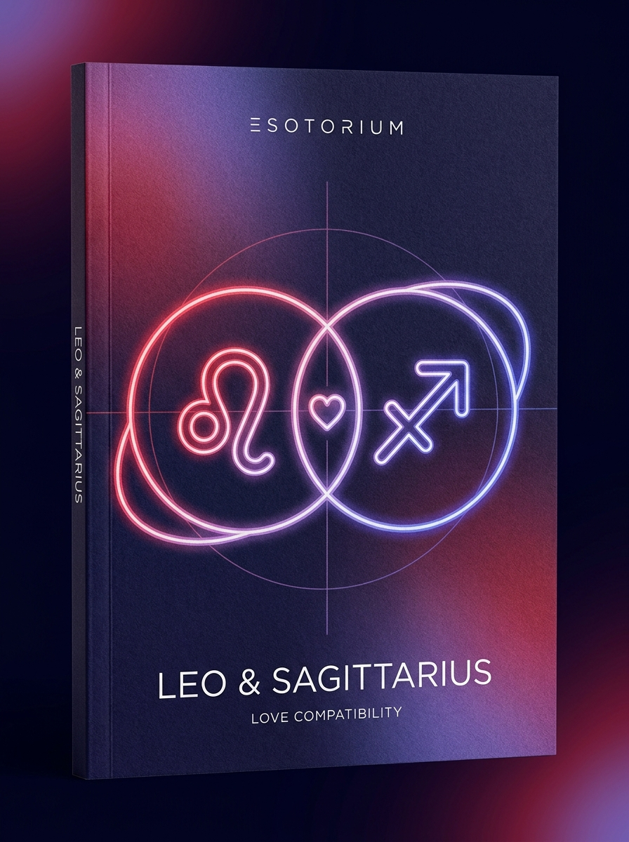 Leo and Sagittarius Compatibility — Love, Sex & Friendship — Esotorium cover v4