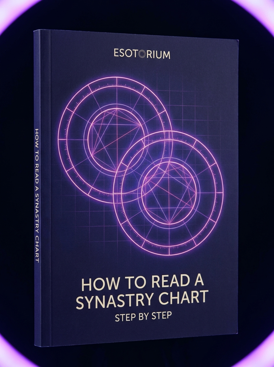 How to Read a Synastry Chart — Relationship Astrology Guide — Esotorium cover v4