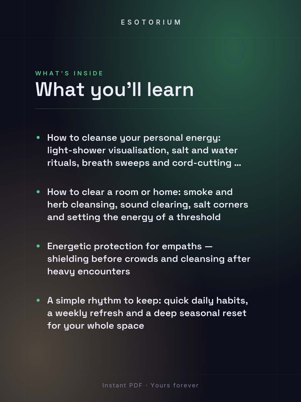 How to Cleanse Your Energy & Space — what you'll learn
