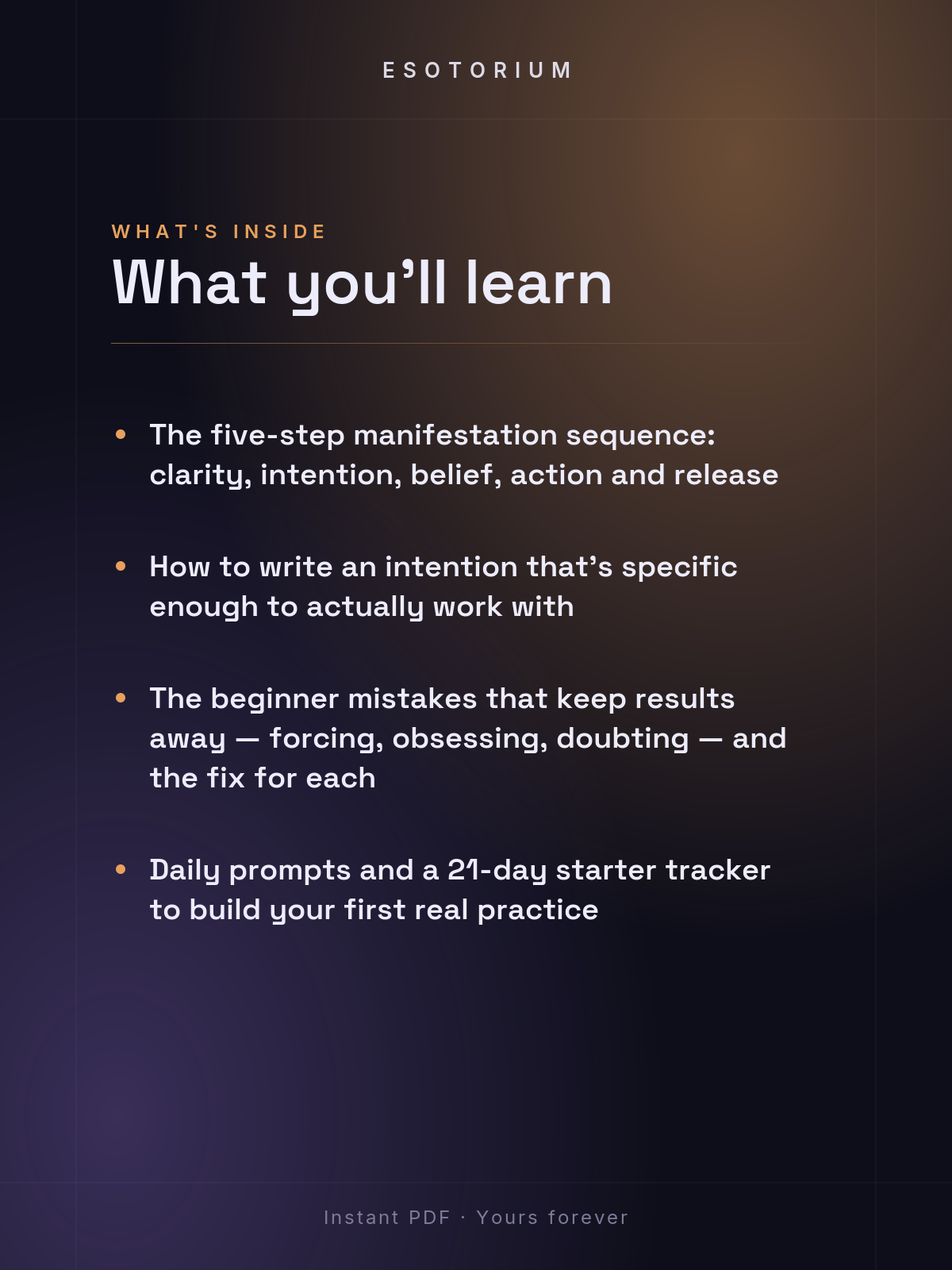 How to Manifest — Beginner's Step-by-Step Method — what you'll learn