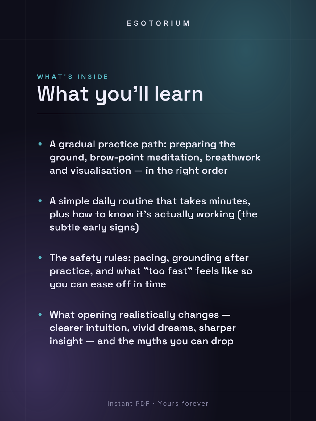 How to Open Your Third Eye — Safe Practice Guide — what you'll learn