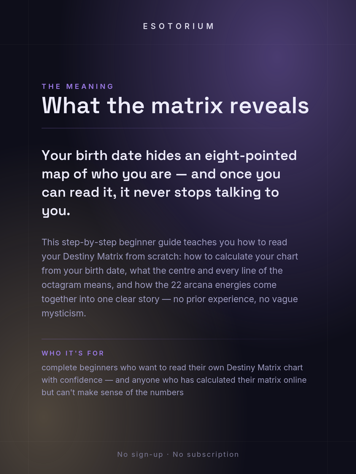 How to Read Your Destiny Matrix — Beginner Guide — what it means