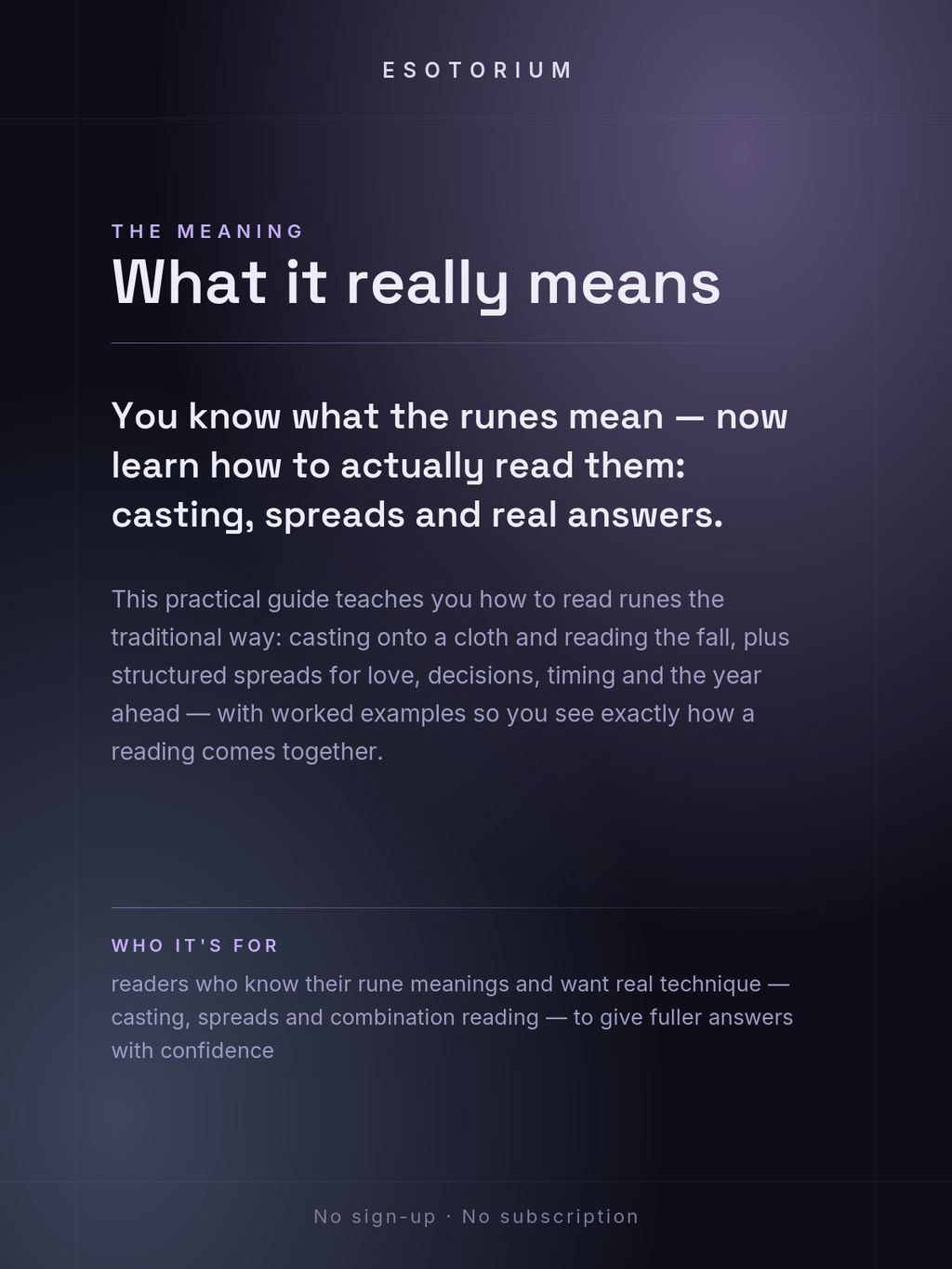 How to Read Runes — Casting & Spreads — what it means