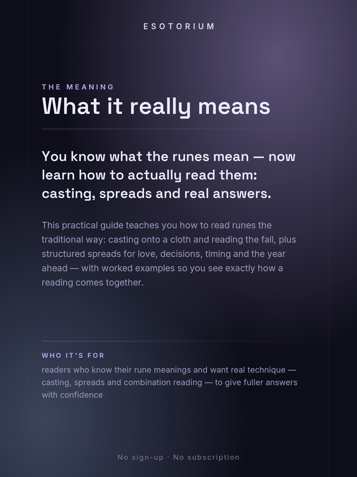 How to Read Runes — Casting & Spreads — what it means