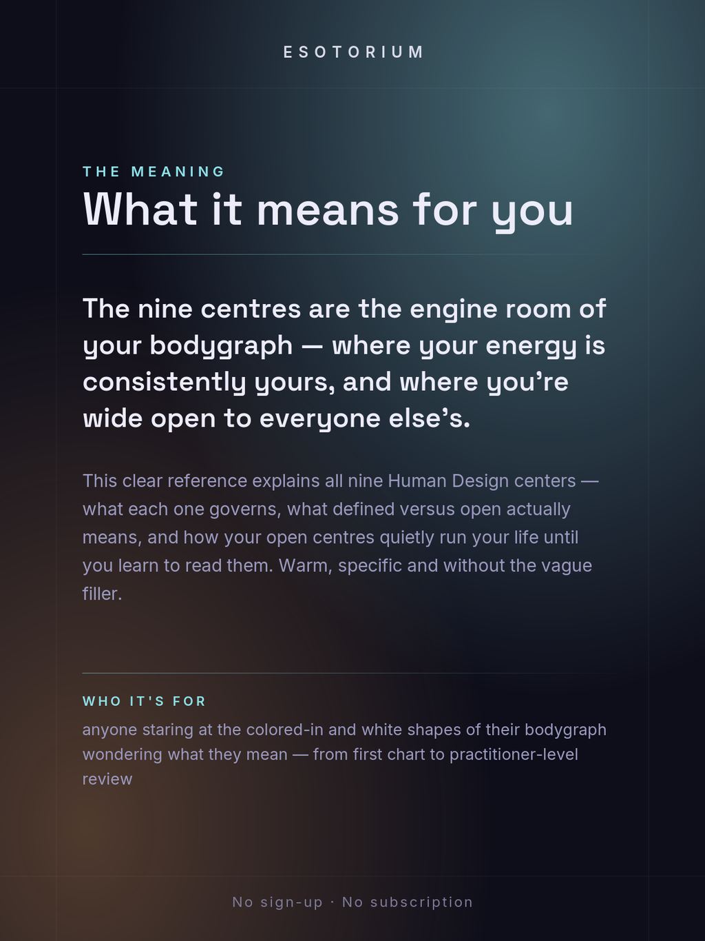 The 9 Centres in Human Design — Defined vs Open — what it means