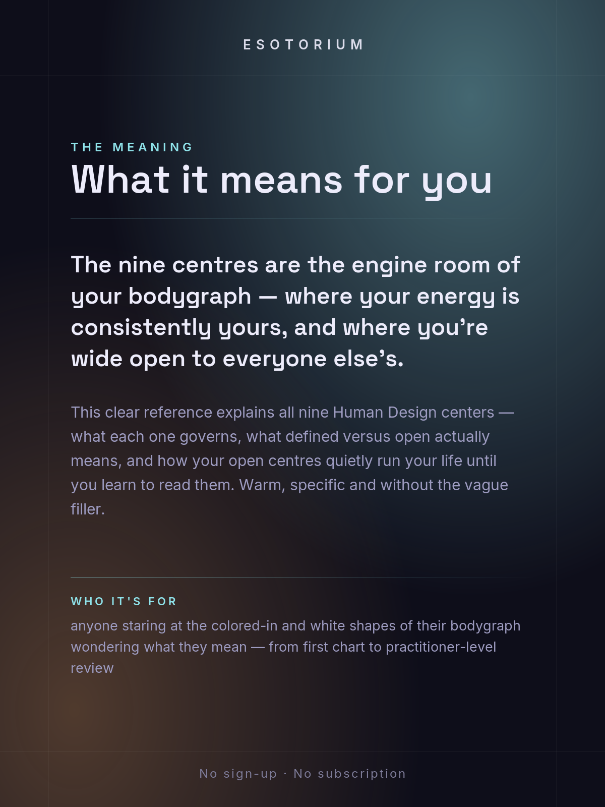 The 9 Centres in Human Design — Defined vs Open — what it means