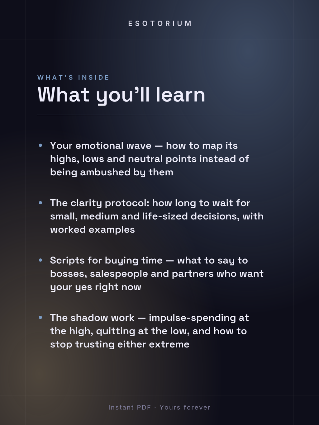 Emotional Authority — How to Make Decisions — what you'll learn