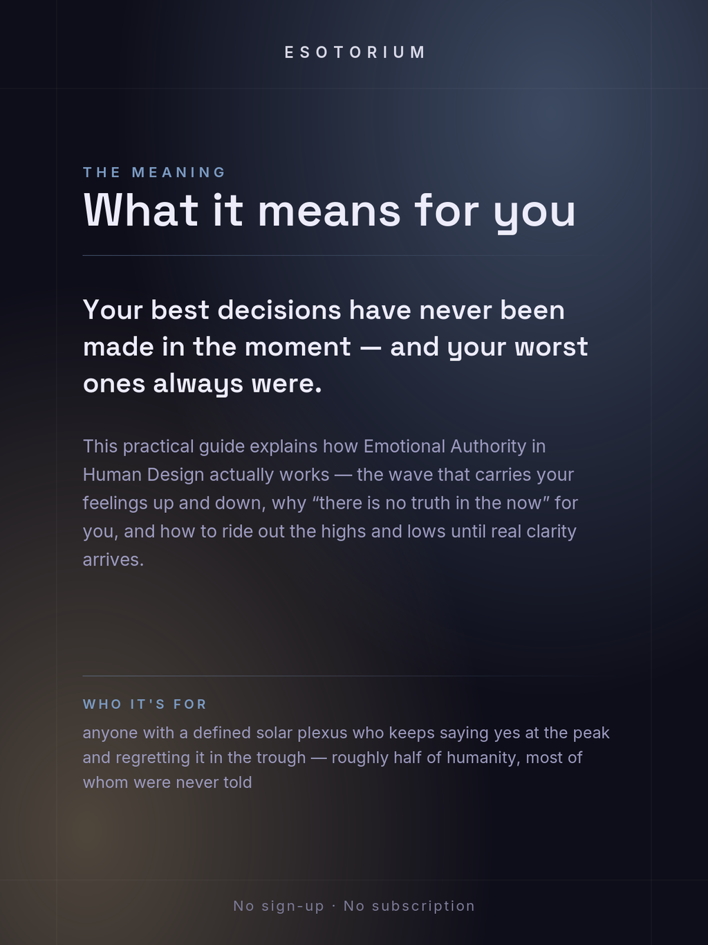 Emotional Authority — How to Make Decisions — what it means