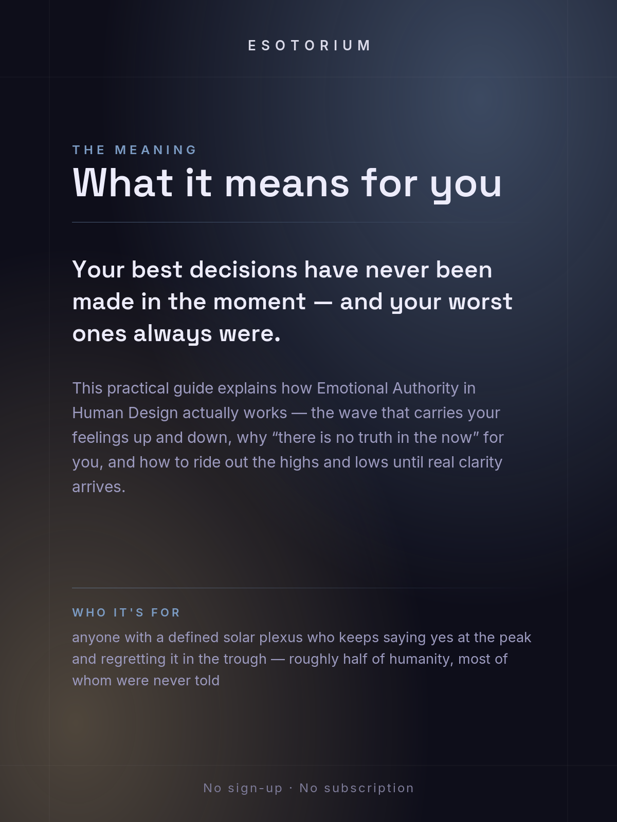Emotional Authority — How to Make Decisions — what it means