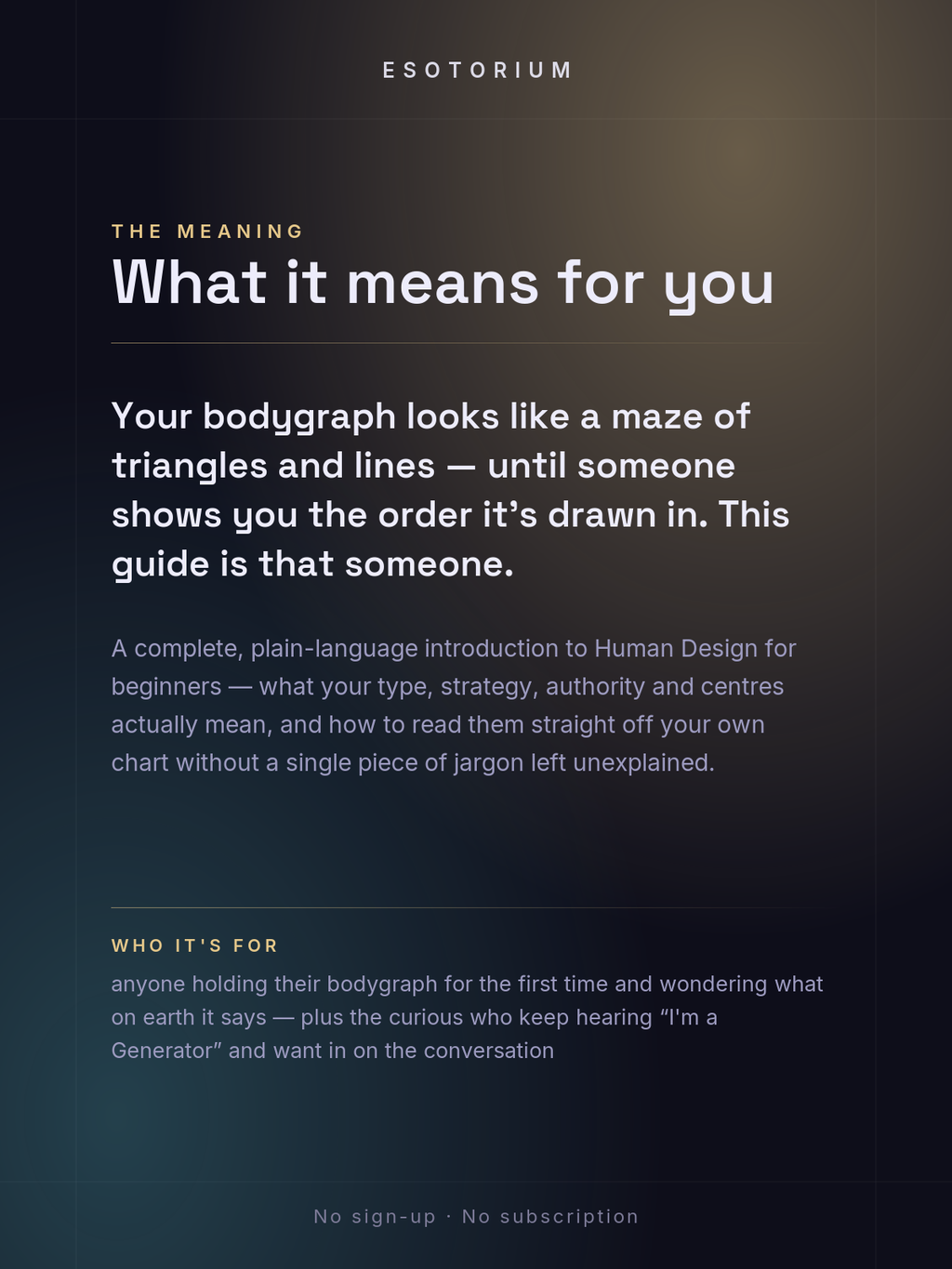 Human Design for Beginners — Decode Your Chart — what it means