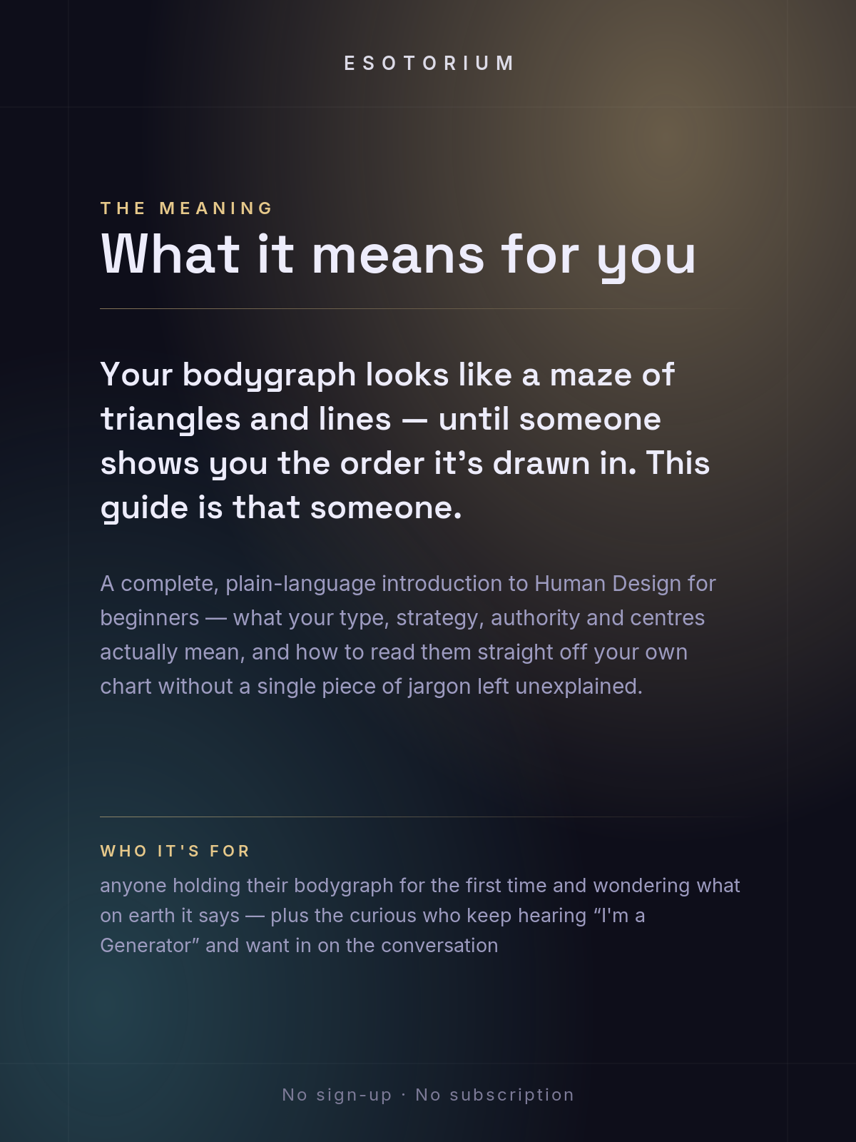Human Design for Beginners — Decode Your Chart — what it means