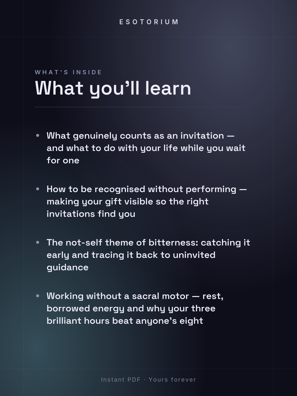 The Projector — Human Design Type Guide — what you'll learn