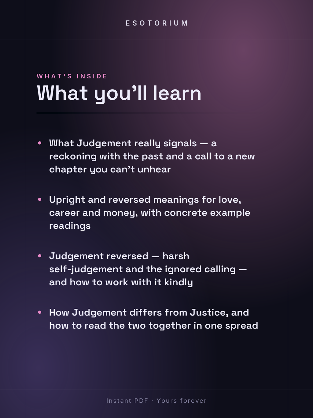 Judgement — Tarot Card Meaning (Upright & Reversed) — What's inside