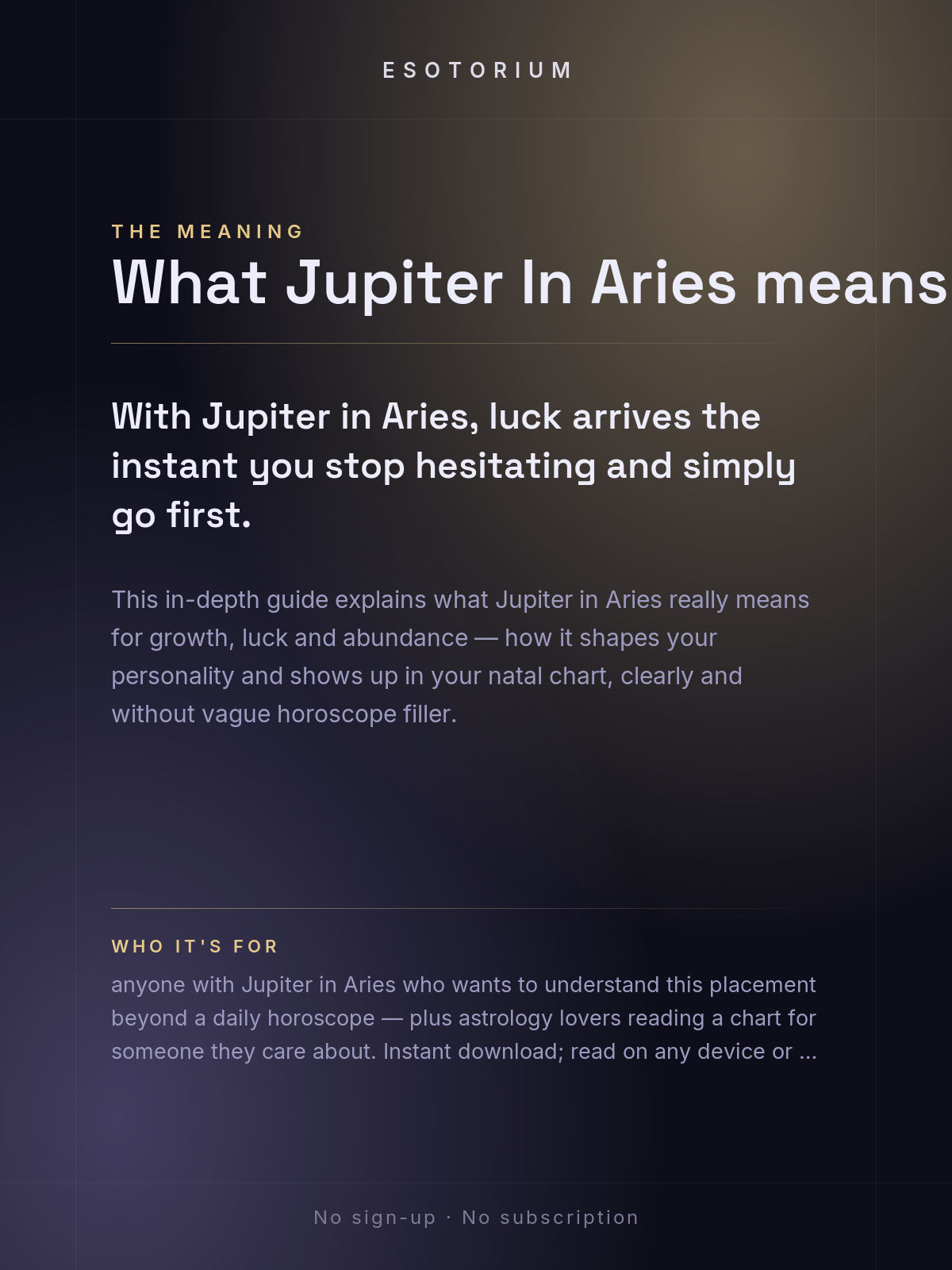 Jupiter in Aries — Meaning in Your Birth Chart — What it means