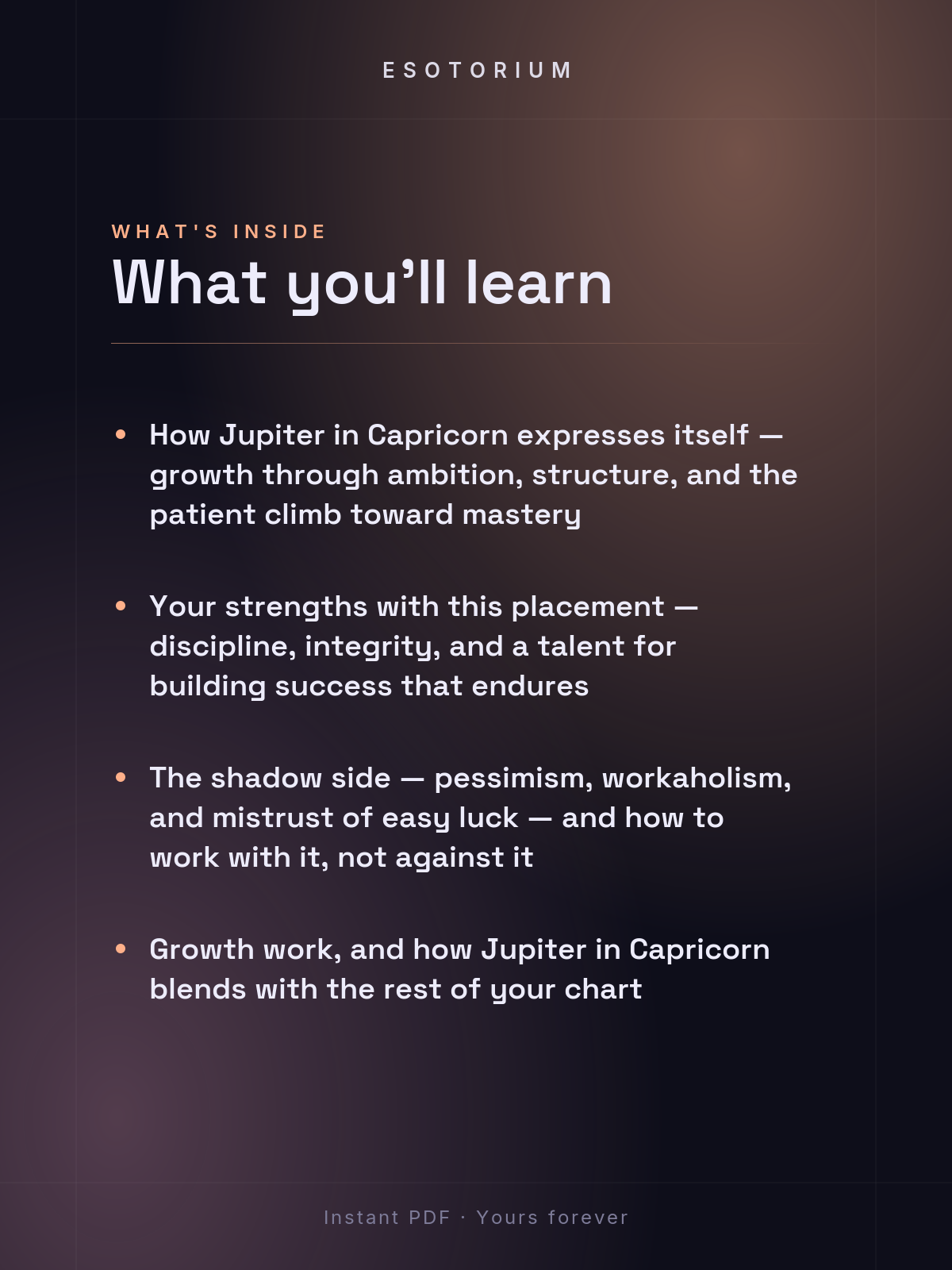 Jupiter in Capricorn — Meaning in Your Birth Chart — What's inside