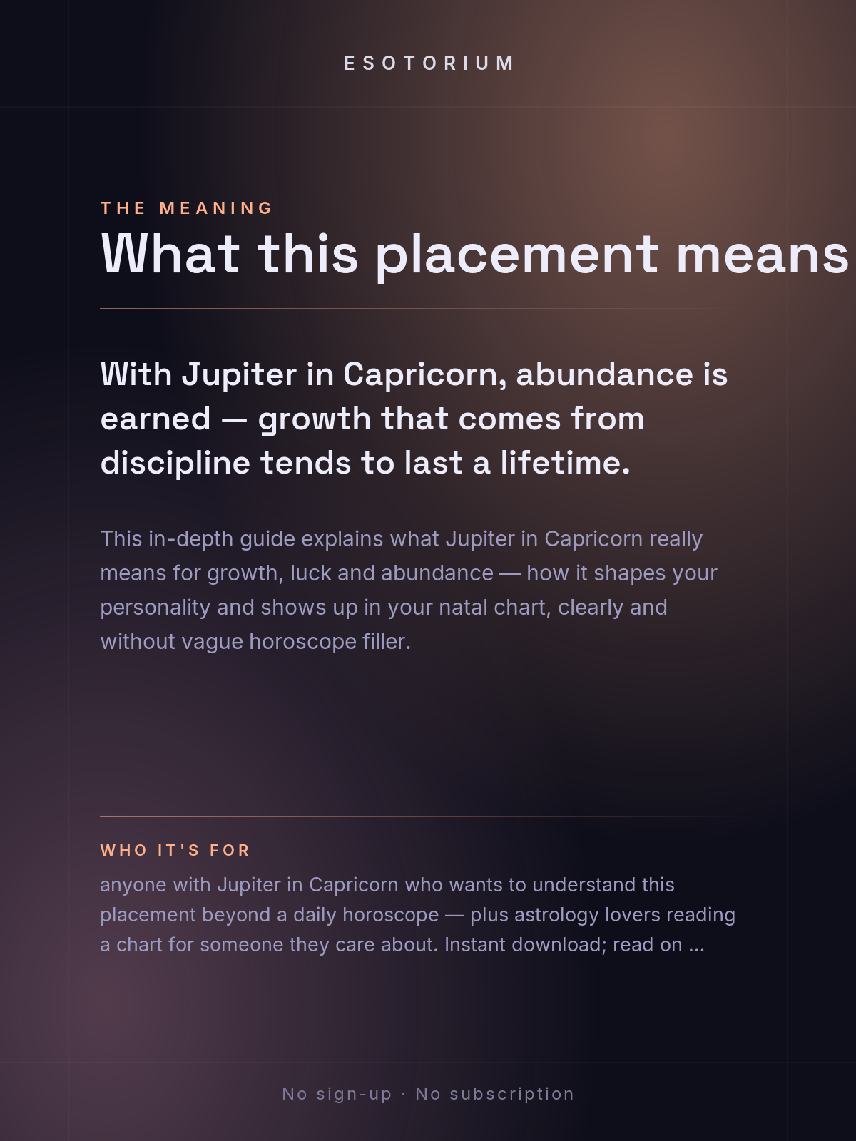 Jupiter in Capricorn — Meaning in Your Birth Chart — What it means
