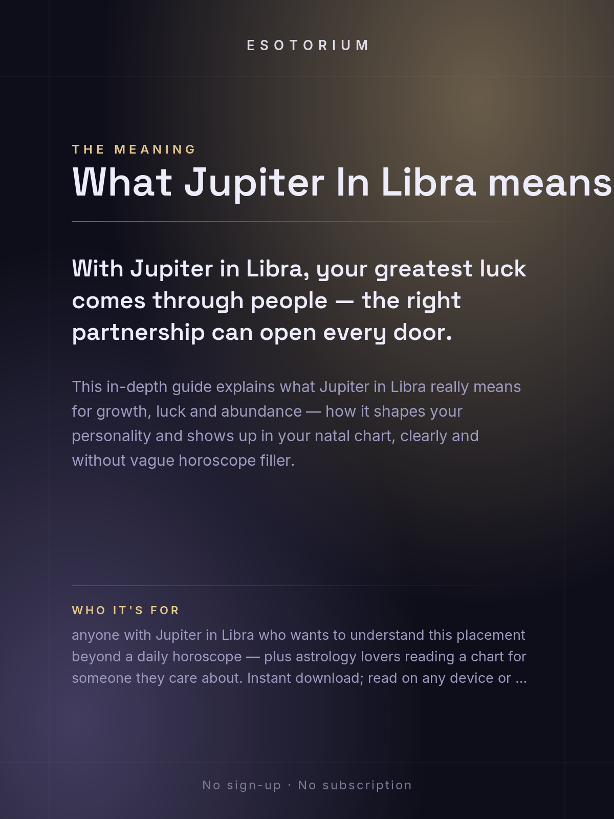 Jupiter in Libra — Meaning in Your Birth Chart — What it means