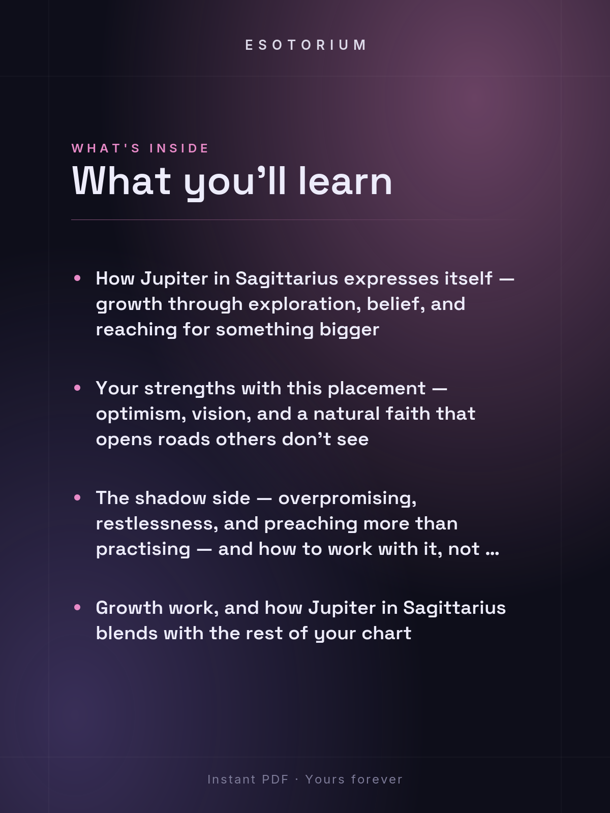 Jupiter in Sagittarius — Meaning in Your Birth Chart — What's inside