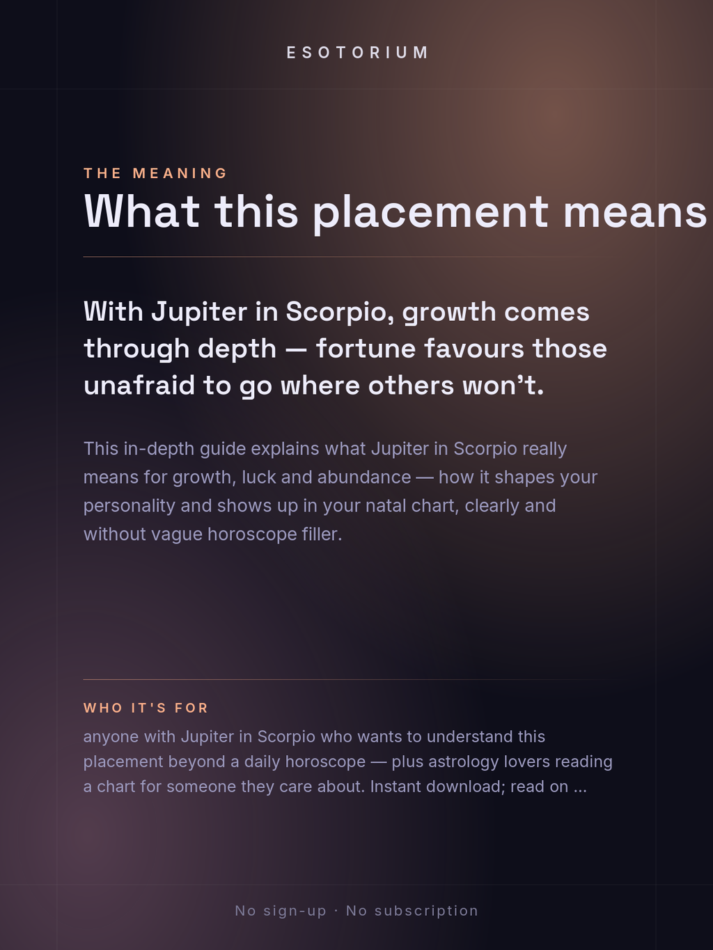 Jupiter in Scorpio — Meaning in Your Birth Chart — What it means