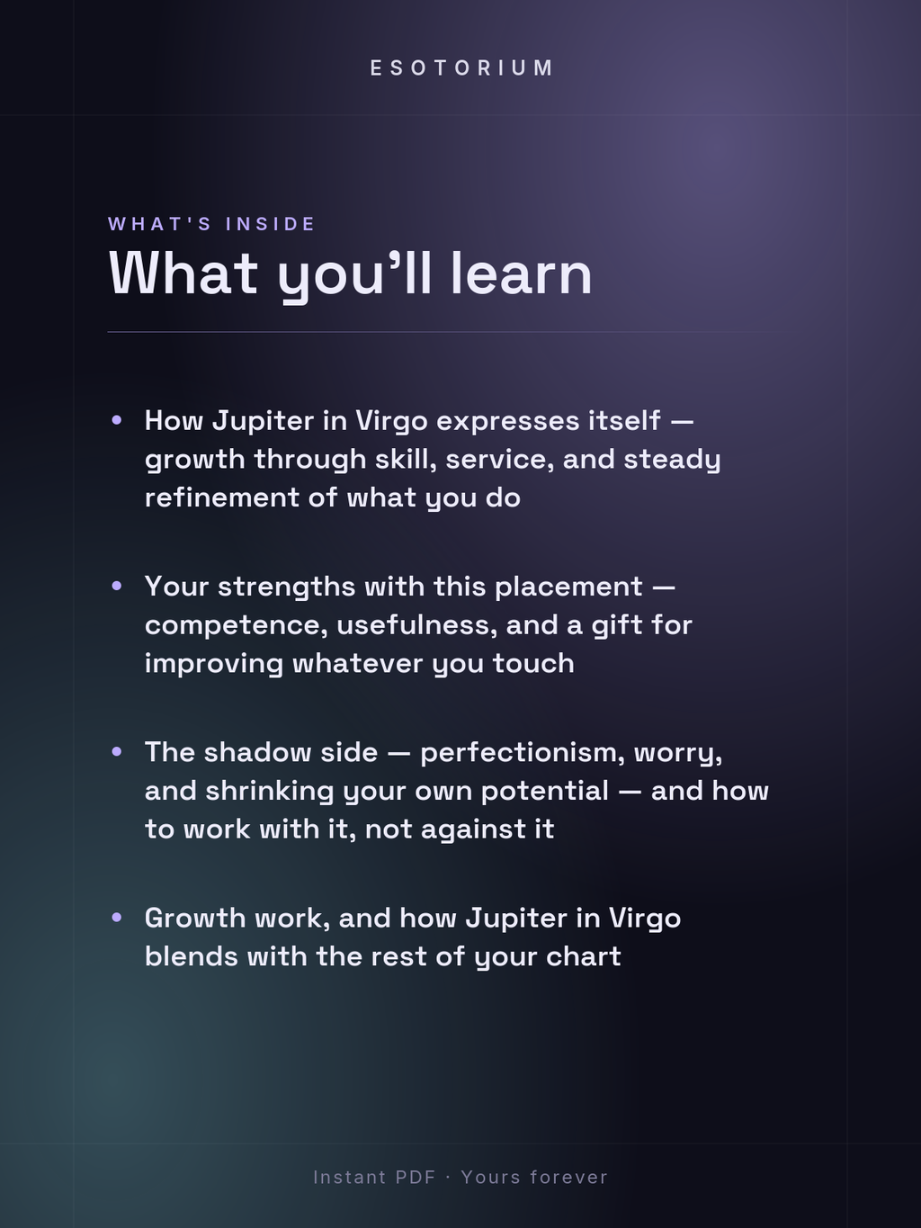 Jupiter in Virgo — Meaning in Your Birth Chart — What's inside